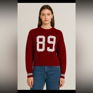 Pink Rose‎ Red “89” Taylor Swift Graphic Sweater Large